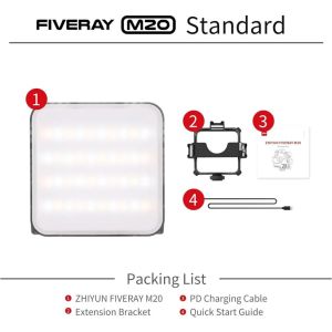 Zhiyun FIVERAY M20 ไฟ LED พกพา Pocket Fill Light Bi-Color 20W (2700K-6500K) Support App Control
