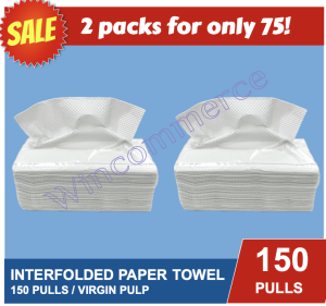 BEST SELLER 3 FOR 99 Interfolded Paper Towel 150 pulls VIRGIN PULP [Paper Towel / Pull up Tissue/Virgin Pulp]