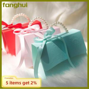 fanghui Letterpress Printing Flower Candy Box Mini Packaging Bags Paper Box For Gift Set Box Small Gift Bags Wedding Favors Party Decor