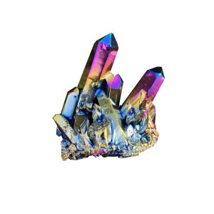 GRACE Easy Use Degaussing Rainbow Titanium Rough Grinding Quartz Healing Crystals Specimen Mineral Crystal Cluster Stone Ornaments Reiki Stone