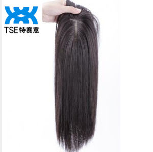 TSE Womens wig piece Hair replacement covering top white hair lady invisible wigs natural 25cm-35cm Length SW02/SW07