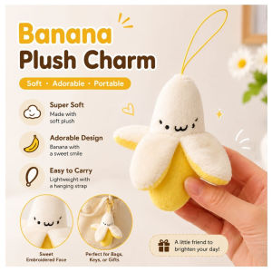 Small Banana Phone Charm Backpack Key Pendant Mini Bag Accessory