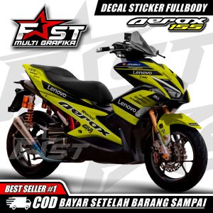Decal Sticker Variasi Fullbody Aerox 155 VVA Old - Dekal Stiker Aerox New Decal Stiker Motor Aerox Lama Dekal Variasi Aksesoris Sticker Full Body Aerox Lama Ducati Lenovo