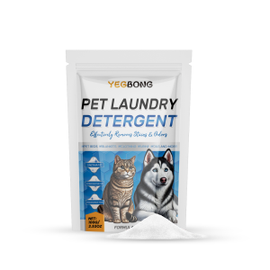 Yegbong Pet-specific stain-removing laundry powder that eliminates cat and dog urine odors feces smells and has antibacterial cleaning for pet beds mats and clothes 100g