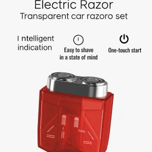 Dual Engine Trendy Mecha Shaver for All Year Round Men  Adult Male  Compact Transparent Fast Shaving