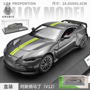 Mô Hình Xe Ôtô Kim Loại 1/24 Siêu Xe ASTON MARTIN V12 VANTAGE Sẵn Đế Và Hộp Mica Dùng Để Trưng Bày