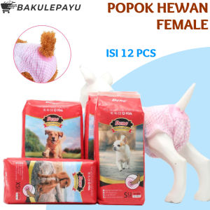 POPOK HEWAN ANJING BETINA DONO FEMALE DISPOSABLE DIAPERS FULL COVER PINK