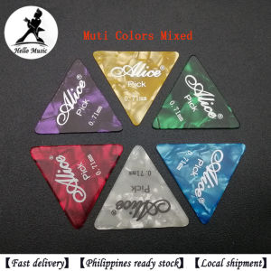 Alice triangle shape celluloid guitar picks 0.46/0.71/0.81/0.96mm mixed colors Accessories
