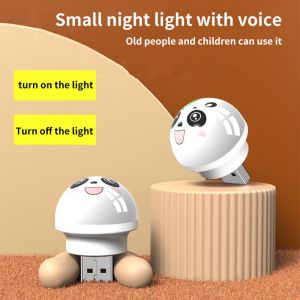Smart Voice Lamps mini usb lampu tidur sensor suara led smart voice sensors PANDA PINTAR BEBEK PINTAR