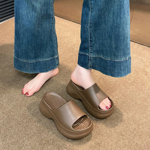 [Free Shipping] 8.0 New Thick-Soled WomenS Outdoor Sandals With One-Strap Buckle Casual Flat Open-Toe Beach Slippers For Women