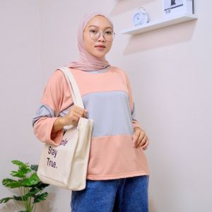 Atasan Blouse Wanita Batwing Jumbo Bigsize Oversize Babyterry Spandex