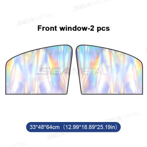 SEAMETAL Titanium Silver Car Windsheild Visor Car Side Window Heat Insulation Magnetic Suction Curtain Sunscreen