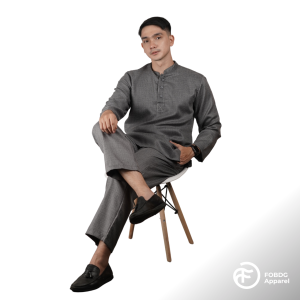 Fobdg Baju Koko Setelan Bariyah Narumi Lengan Panjang Tersedia 3 Warna Motif Polos