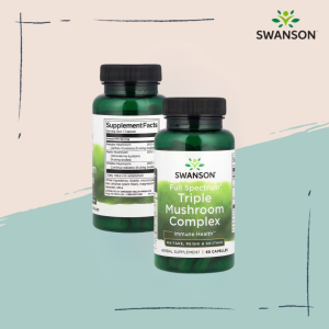 Swanson PH |  Swanson Full Spectrum® Triple Mushroom Complex 60 Capsules 100% Whole-Herb Shiitake Reishi and Maitake Mushrooms for Immune Support Supports a Normal Response to Daily Stress