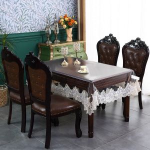 Oil-proof PVC soft glass table cloth wash-free waterproof coffee table table cloth wash-free table cloth soft glass coffee table table cloth