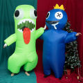 Rainbow Friends Costume Inflatable Green Suit Halloween Carnival Kids Child Adult Girl Boy Woman Man Cosplay Christmas. 