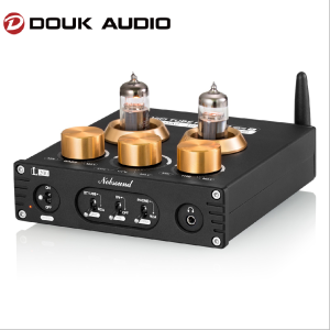 Douk Audio HiFi Vacuum Valve Tube Preamp Mini Bluetooth 5.0 Receiver USB DAC Headphone Amplifier Desktop Audio Amp APTX-HD