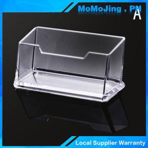 Desktop Business Card Stand Holder Acrylic Name Card Desk Stand Transparent Business Card Container