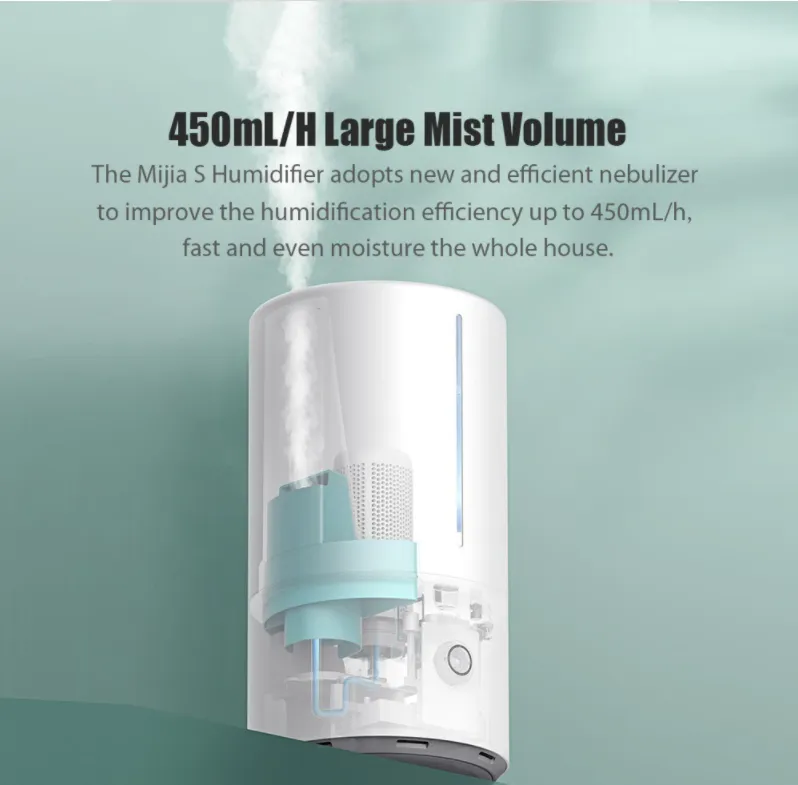 Xiaomi Mijia Smart Sterilization Humidifier S 4.5L - MJJSQ03DY Water Softening Resin Filter 3 Gear Spray Volume 450ml/h Low Noise with APP Control