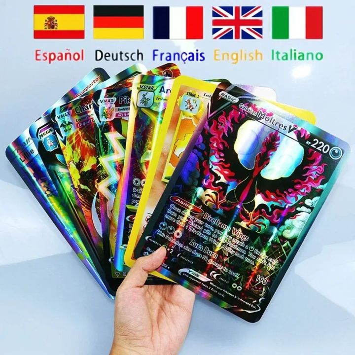 Pokemon 21*15cm Big Rainbow Cards Vstar Pack Oversized Jumbo Letters Spanish German French Vmax GX Arceus Charizard Rare Card | Lazada.co.th Pokemon 21*15cm Big Rainbow Cards Vstar Pack Oversized Jumbo Letters Spanish German French Vmax GX Arceus Charizard Rare Card | Lazada.co.th