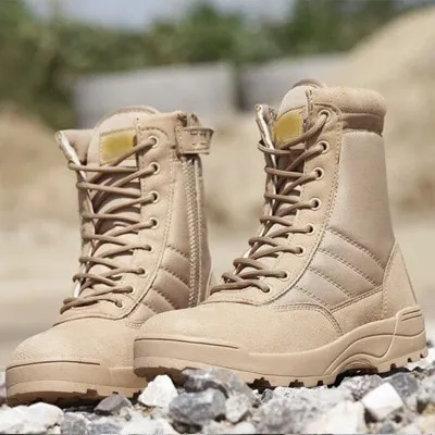 Men's Lightweight Tactical Military Boots Special Forces Combat Shoes  Breathable