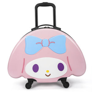 New 18 Inch Cartoon Cute Childrens Pink Carry-on PC Cabin Travel Board Suitcase With Silent Wheels Trolley Roller Luggage Bag Check-in Case For Girl Free Shipping