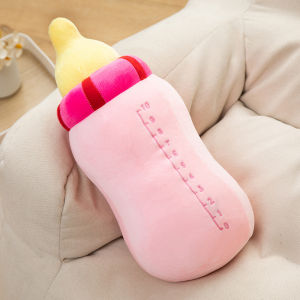 JOJO CASTLE Kawaii Milk Bottle Plush Toy Giant Stuffed Soft Nap Pillow Baby Sleep Appease Feeding Bottle Doll Sofa Cushion Kids Xmas Gift