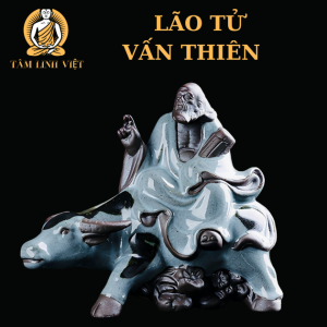 Tượng Lão Tử vấn thiên chất liệu Gốm Tử Sa men bóng nhập khẩu làng nghề đúc tượng mỹ nghệ Tỉnh Phúc Kiến Trung Quốc