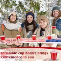 Inflatable Shot Ski Holder Party Board Retro Shot Board Set with Shot Glasses for Vacations Celebrations and Party. 