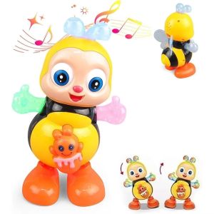 YUDESHUI Đèn LED Đồ chơi ong nhỏ Có nhạc Đồ chơi cảm giác Những con ong tương tác âm nhạc Phim hoạt hình Đồ chơi âm nhạc Dành cho quà tặng