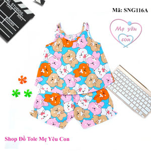 Bộ đùi bé gái Size 7 (18-19kg) Tole/lanh 2 da loại 1. Được chọn mẫu. Phom rộng rãi mềm mát.