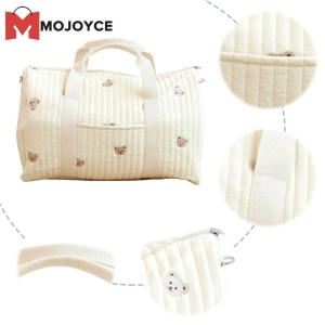 กระเป๋าเป้สะพายหลังผู้หญิง MOJOYCE พร้อมกระเป๋าใส่ผ้าอ้อมเด็กปัก Tas Jinjing Travel ความจุมากสำหรับคุณแม่และทารกแรกเกิด