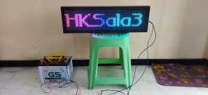 Running Text Mobil Bus Truk Full Colour 20x70cm Wifi Outdoor -DC