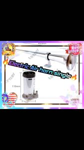 Loseri PREMIUM Lorry Electric Air horn 12V or 24V Super Loud Single Trumpet Truck Lori Accessories 货车电动气喇叭超大声单喇叭货车洛瑞配件