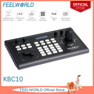 FEELWORLD KBC10 PTZ Camera Controller with Joystick and Keyboard Control LCD Screen PoE Supported for Live Streaming Church Conference
