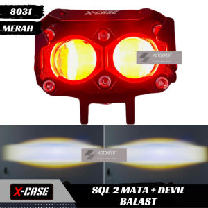 SQL 2 LAMPU TEMBAK MATA PLUS DEVIL EYE PLUS BALAST PUTIH KUNING UNIVERSAL MOTOR BRACKET 30 WATT PNP