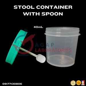 STOOL CONTAINER WITH SPOON