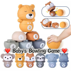 Baby Rolling Bowling  Zoo Animal Montessori Early Education and Development Toys