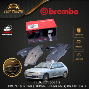 BREMBO PEUGEOT 306 1.8 FRONT & REAR (DEPAN & BELAKANG) FW RW BRAKE PAD BRAKE SYSTEM ORIGINAL AUTHENTIC