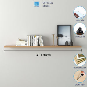 Kệ Treo Tường Thanh Ngang Dài 120cm Rộng 15/20cm Dày 17mm Thương Hiệu SIB Decor