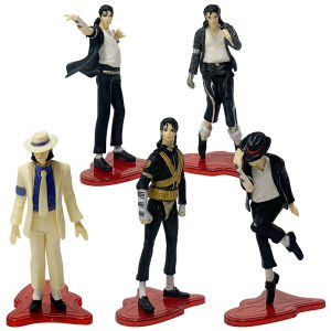 5Pcs/Set Michael Jackson Action Figure 11cm Smooth Criminal Moonwalk Dancer Figure Room Decorations Collection Model Doll Toys