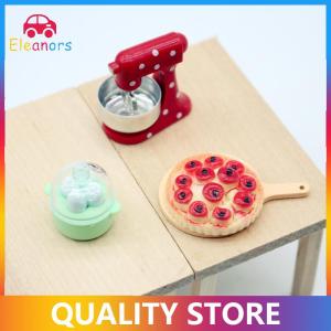 [Eleanor] 1 Set Simulation Pizza Dining Plate Egg Model Toy Dollhouse Mini Blender Kitchen Decoration DIY Doll House Miniatures Accessories
