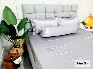 🔥MÃ XÁM GHI🔥Chăn Ga Gối Phi Lụa Cao Cấp Mềm Mướt Mịn Vải Phi Lụa Nằm Mát Bền Đẹp Sang Trọng Ảnh Chụp Thực Tế _ Nemtot Bedding