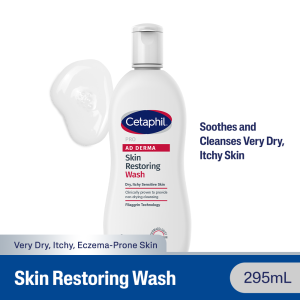 Cetaphil Pro Ad Derma Skin Restoring Wash 295ml | For Eczema-Prone Skin | Atopic Dermatitis | Miracare & Fillagrin Technology | Suitable for All Ages