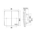 Bộ Công Tắc, Ổ Cắm Vuông (Màu Xám) Minerva - Panasonic. 