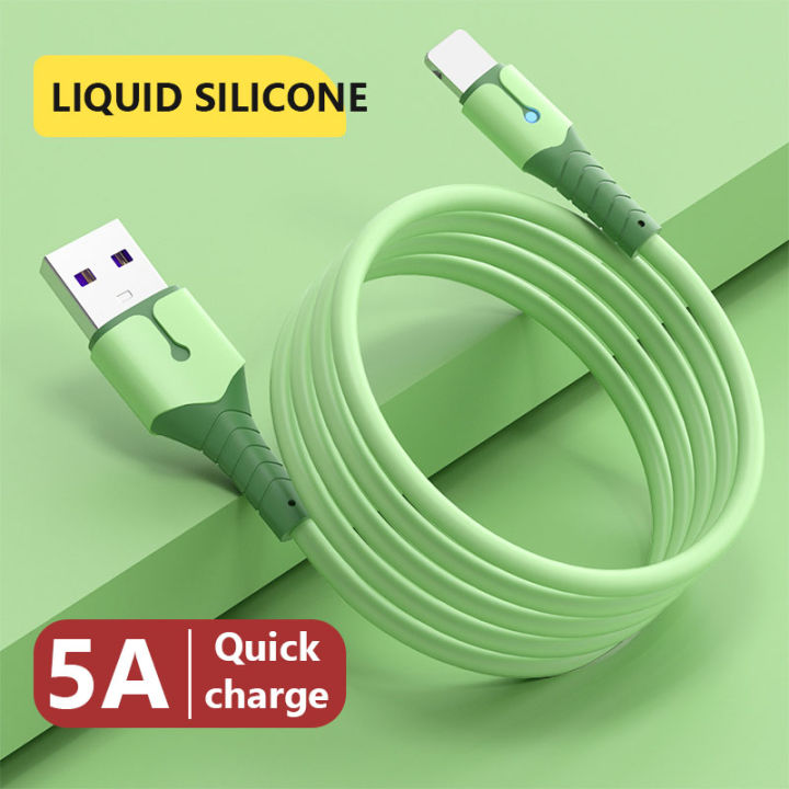 Silicone Mỏng 5A Siêu Nhanh Cáp Sạc Micro USB Loại C Cáp Lightning Cho ...