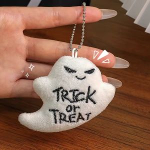 5Pcs Funny Halloween Plush Keychain Pumpkin Head Kawaii Cartoon Plush Pendant Decoration Soft Furry Bag Pendant Gift Giving