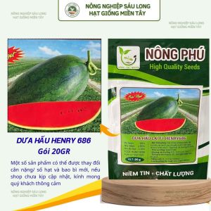 Hạt Giống Dưa Hấu F1 HENRY 686 Gói 20G – Trái To Thịt Đỏ Ngọt Năng Suất Cao