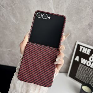 For Samsung Z Flip 8 Case Business Ultra Thin Slim Matte Carbon Fiber Cover for Samsung Galaxy Z Flip 8 7 6 5 4 Flip8 Flip7