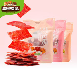 【Three Squirrel Preserved Meat Natural Slices 150g】Leisure Snacks Specialty Snacks Jingjiang Flavored Preserved Meat【三只松鼠肉脯自然片150g】休闲零食特产小吃靖江风味肉脯